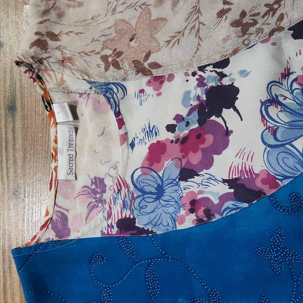 Sacred Threads Vintage Retro Patchwork Pattern Co… - image 4